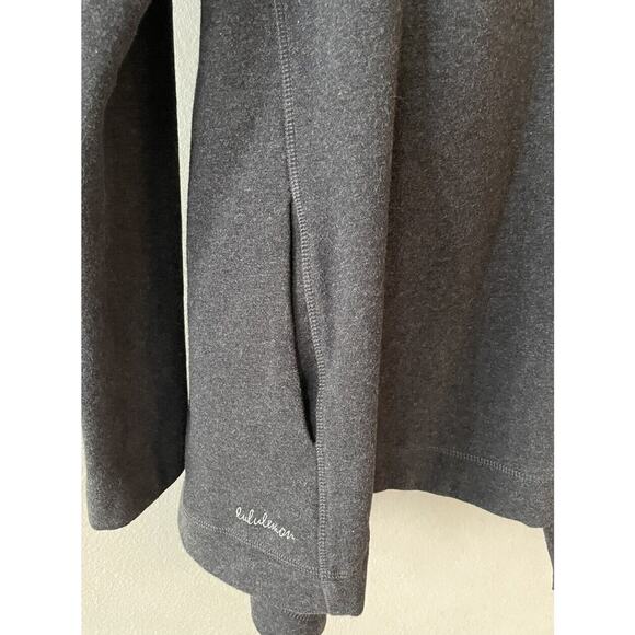 LULULEMON Women’s Size 4 Savasana Wrap Jacket Gray French Buttons Thick - Picture 4 of 7